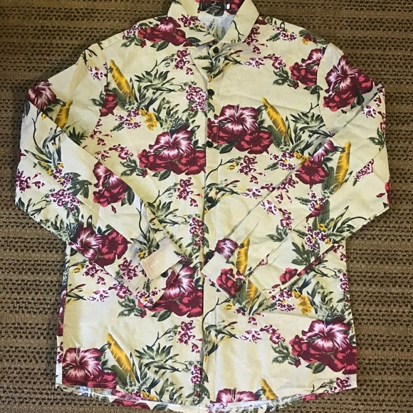 Men's Floral Designer Shirt - Picture 2 of 4